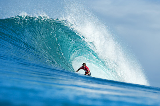 John John Florence (HAW) netted the day's highest two-wave heat total.
Image: ASP / Kelly Cestari